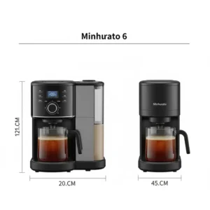 The compact footprint and design of the coffee maker with tea maker appliance.