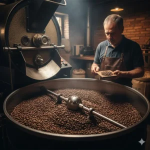Traditional roasting techniques used to create the best italian espresso beans with low acidity.