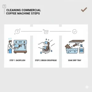 A step-by-step guide on how to clean and maintain the best commercial coffee maker for longevity.
