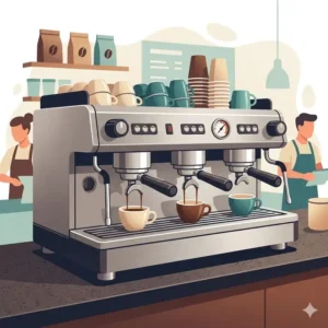 Technical illustration of a dual boiler system in the best commercial espresso maker for temperature stability.