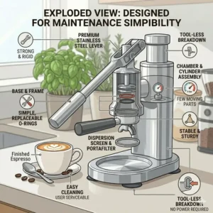 A diagram explaining the preheating technique to stabilize temperatures in a best manual espresso maker.